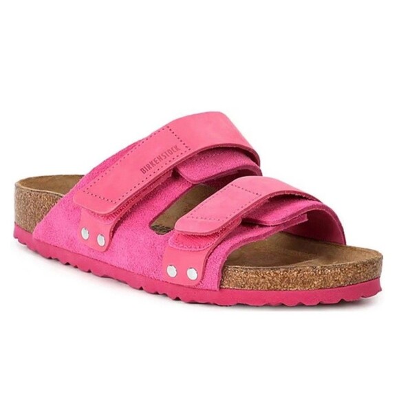 Birkenstock Shoes - Birkenstock Uji Modern Fushsia Tulip Pink Nubuck Leather Suede Size 40 Womens 9